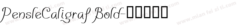 PensleCaligraf Bold字体转换